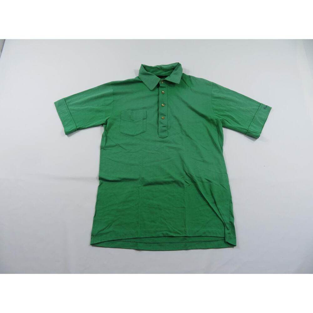 Aureus Golf Shirt, Oswego Lake Green Collared Sz M 1980s